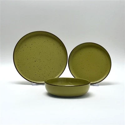 16pcs Ċeramika Dinnerware Set ma Speckle