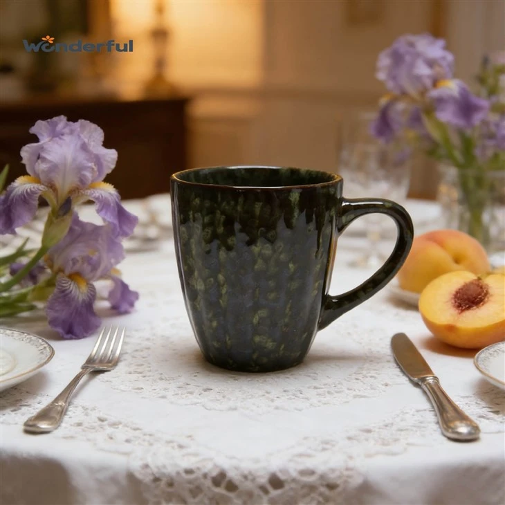 Wonderful Mossy Fluted Reactive Glaze Ceramic Dinnerware factory